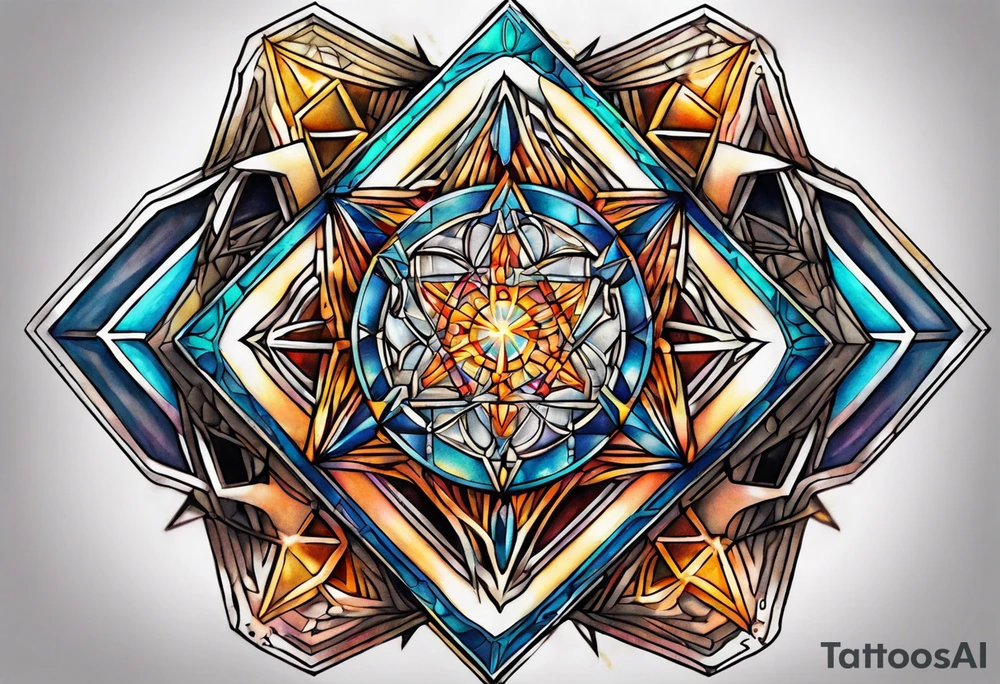 Metatron's cube  chest peice tattoo idea