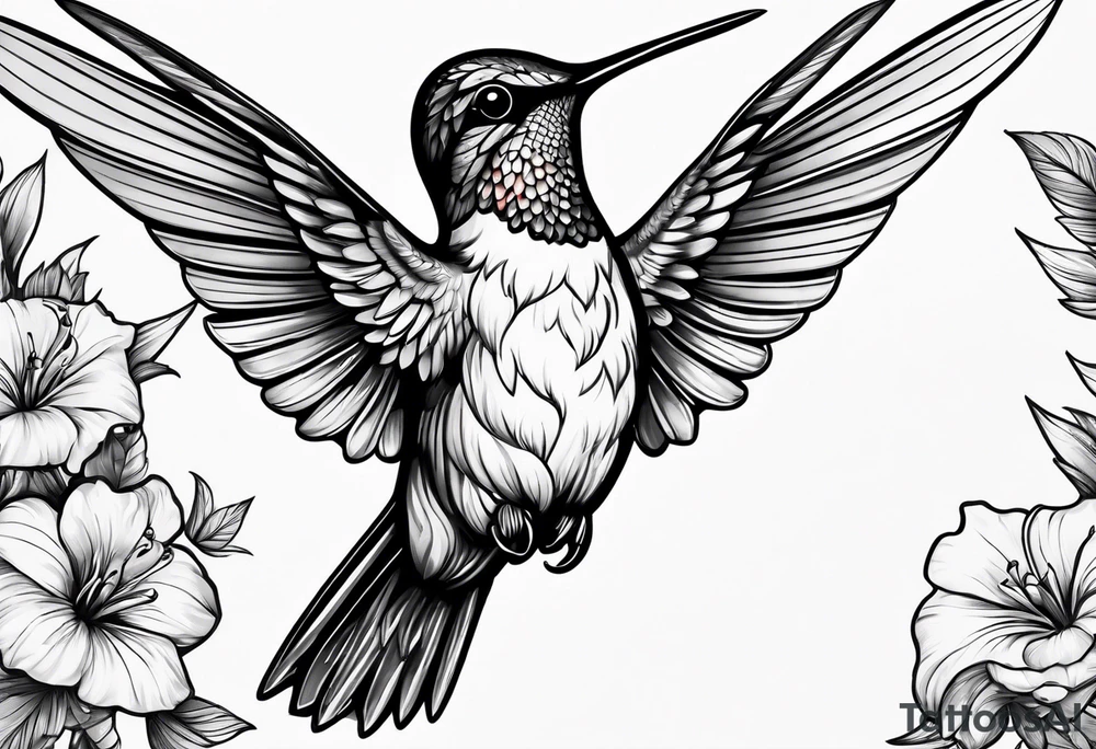 hummingbird tattoo idea