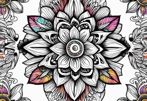 Indian blanket flower arrows tattoo idea