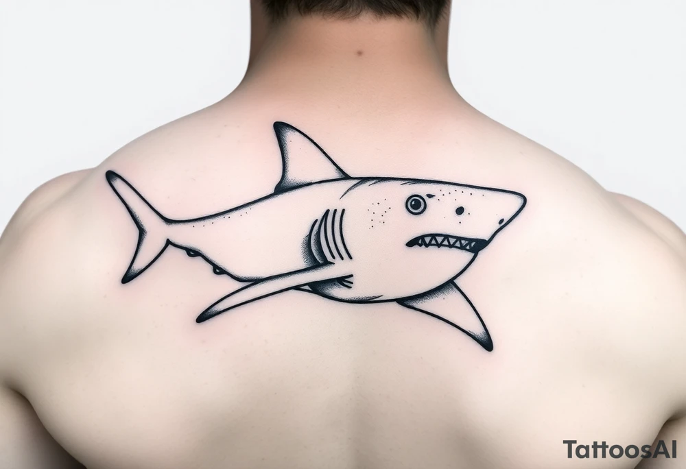 realistic hammerhead shark tattoo idea