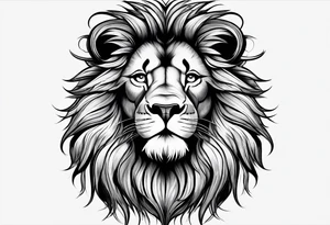 lion with mane tattoo idea