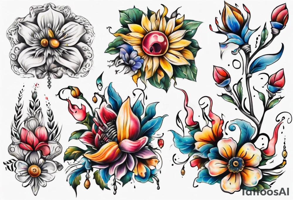 Ukranian Flowers tattoo idea