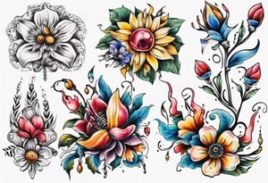 Ukranian Flowers tattoo idea
