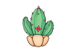 Cute cacti tattoo idea