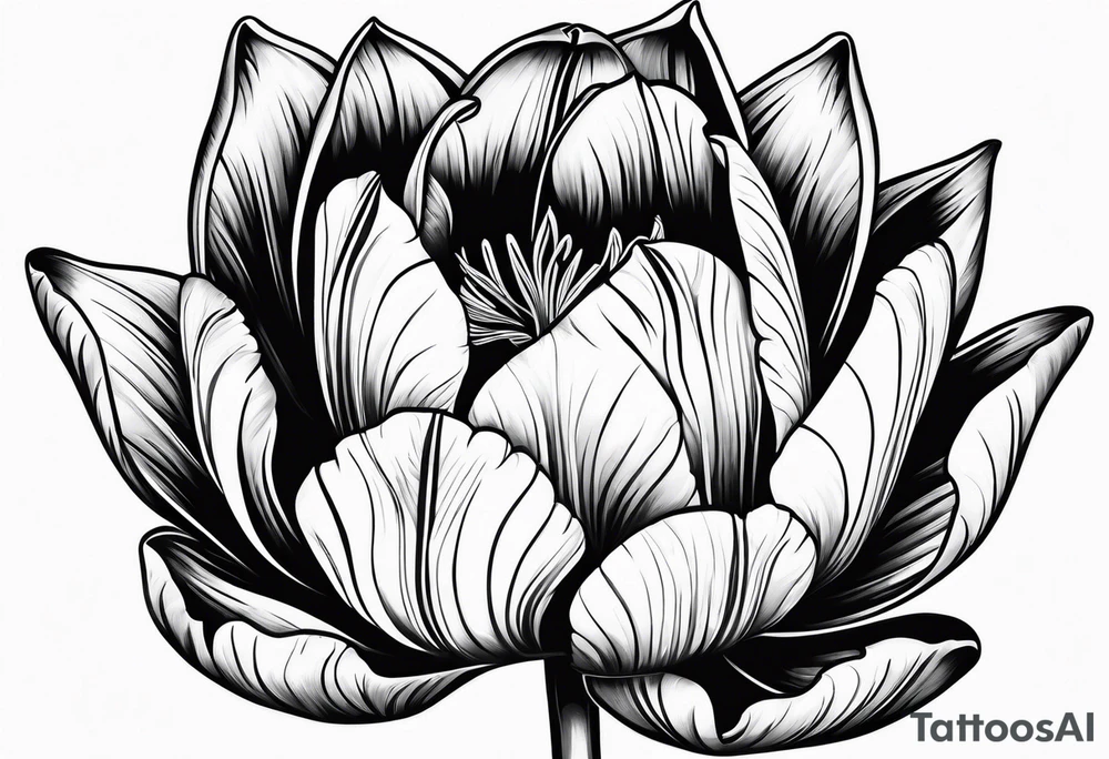 One tulip tattoo idea