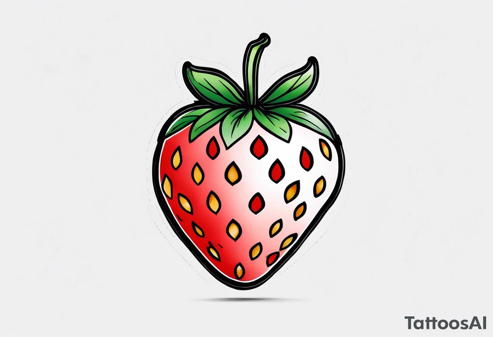 Strawberry tattoo idea