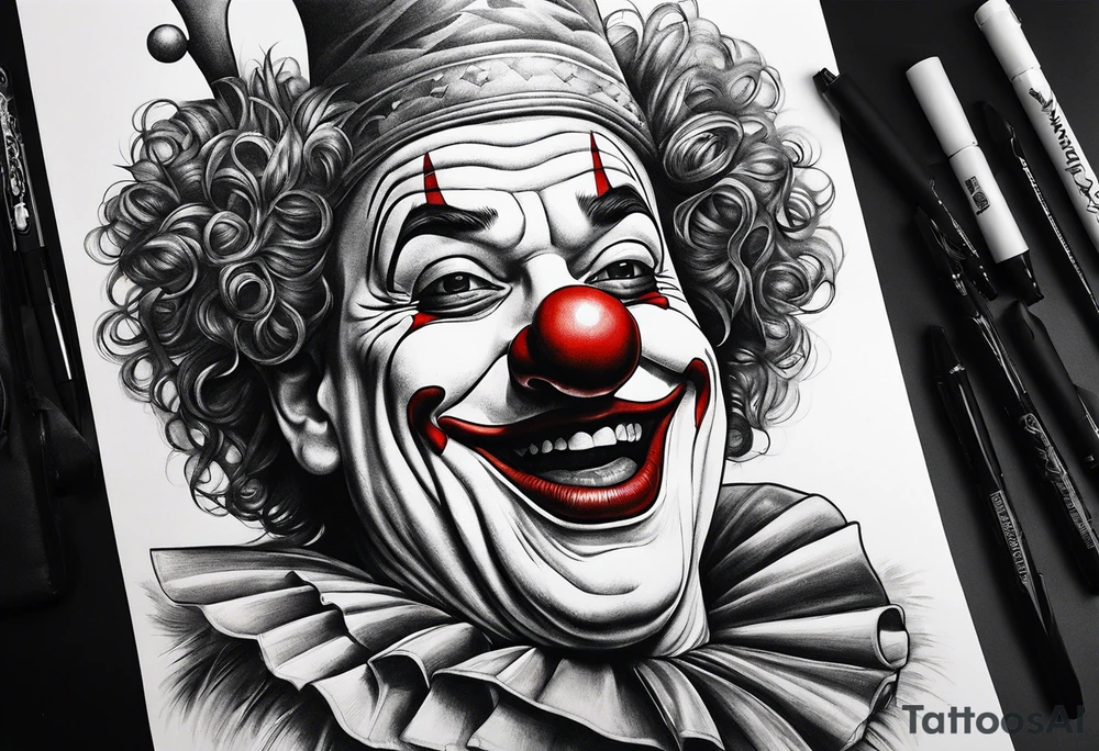 A clown tattoo idea
