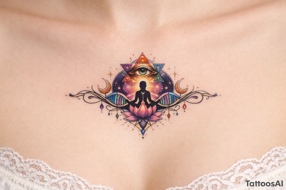 dna comciousness higher self awakening under boob tattoo tattoo idea