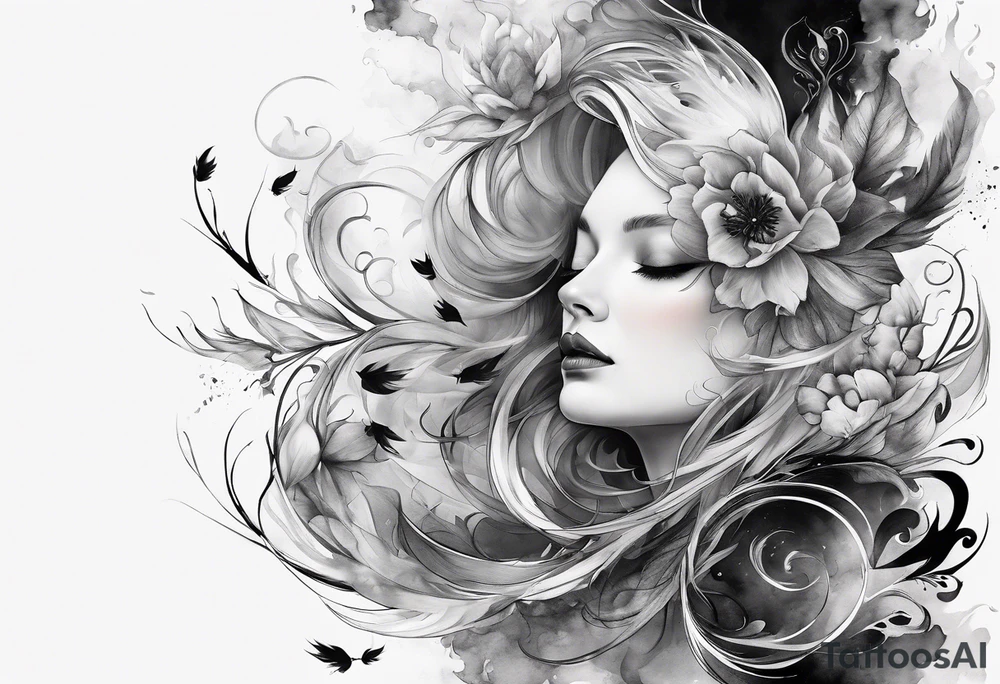 smoke pattern tattoo idea