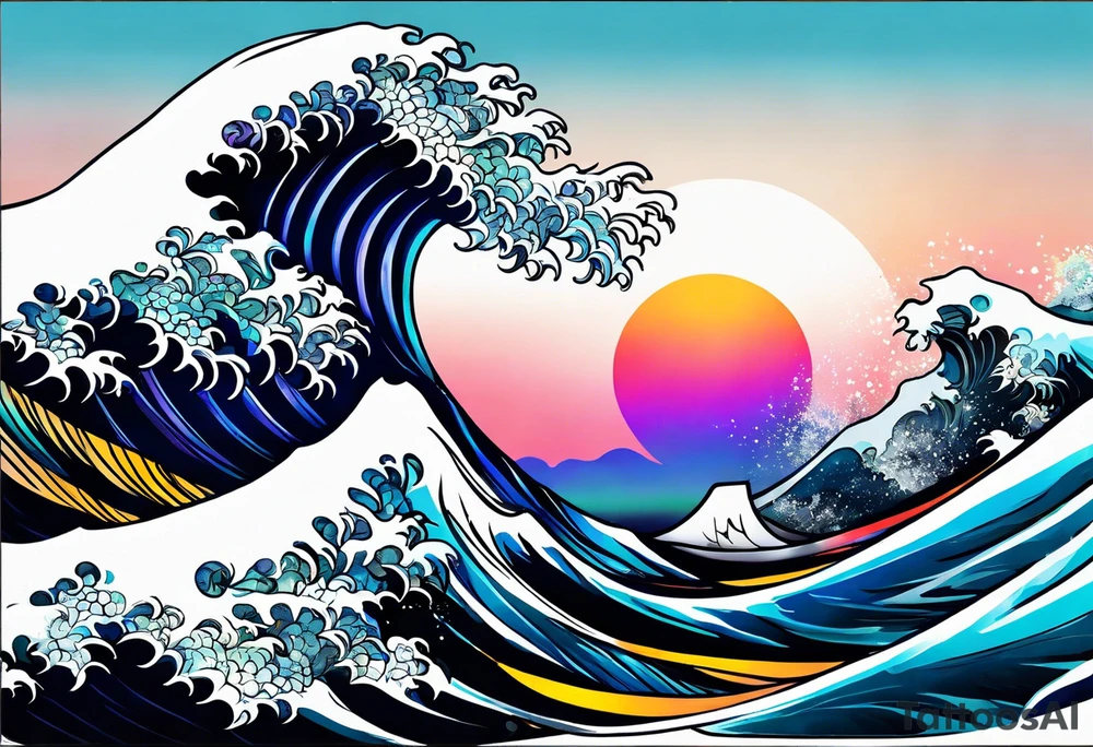 waves tattoo idea