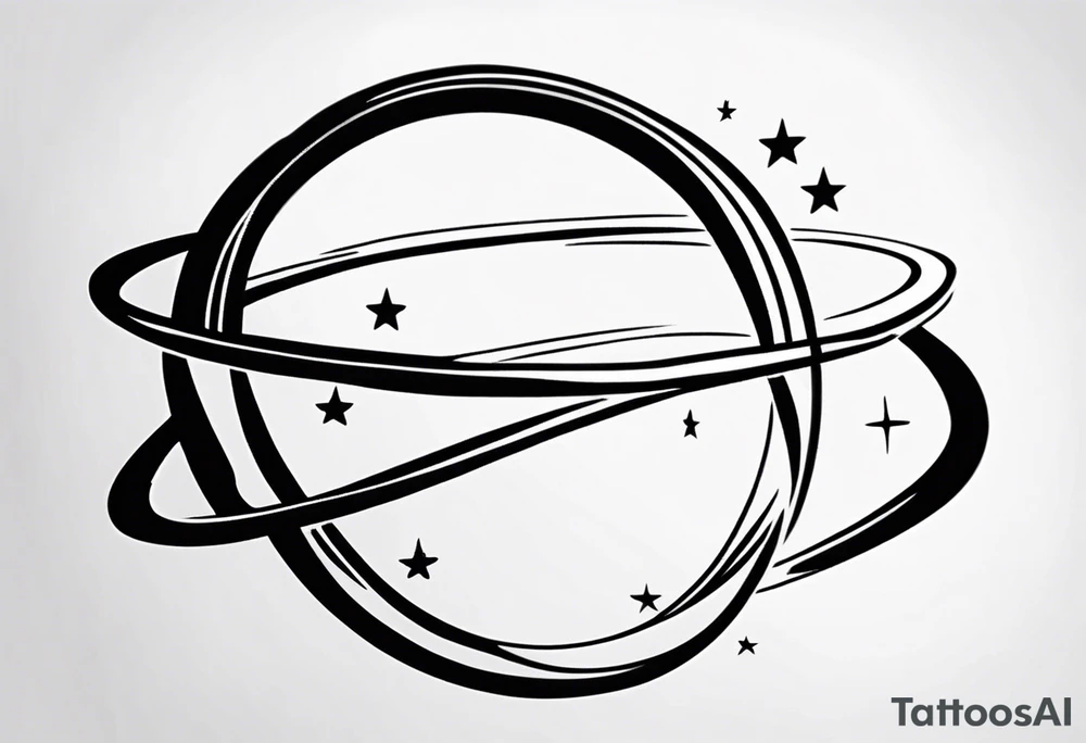 Infinity ring with stars tattoo idea