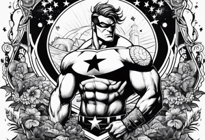 beachbum superhero tattoo idea