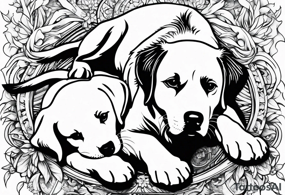 Dog fucking cat tattoo idea