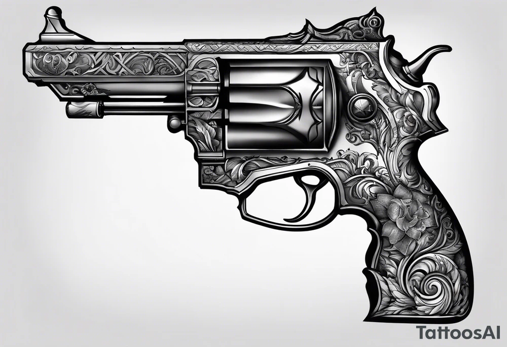 capricorn with sunglasses and gun tattoo idea