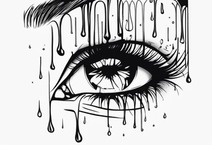 Tears ricocheting off person tattoo idea