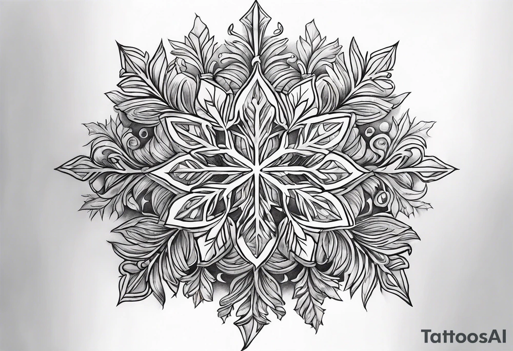 snowflakes tattoo idea