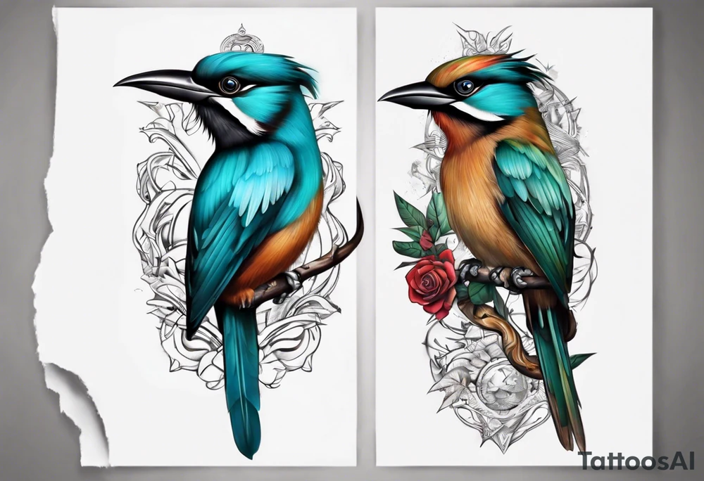 Motmot forearm tattoo tattoo idea