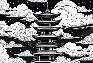 Clouds sleeve tattoo idea