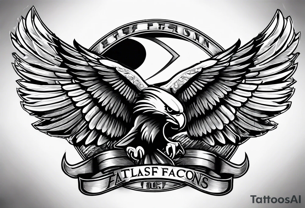 half sleeve with atlanta falcons, one piece, air force tattoo idea