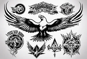 Free bird lynyrd skynyrd 
creative never seen before tattoo idea