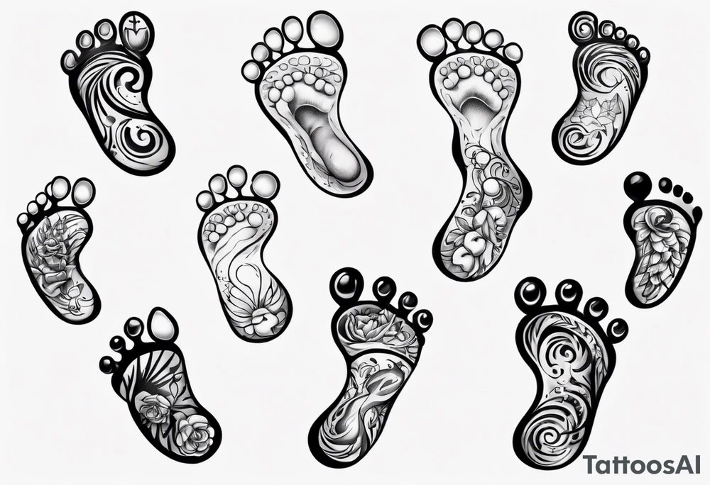 Baby feet tattoo idea