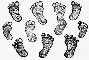 Baby feet tattoo idea