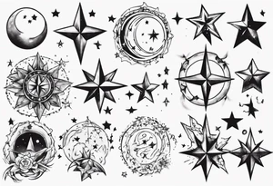 night stars tattoo idea