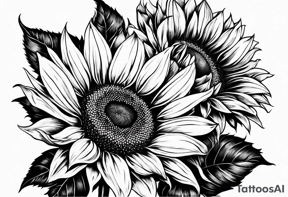Sunflower tattoo idea