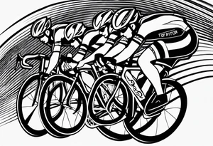 Bicycle race peloton tattoo idea