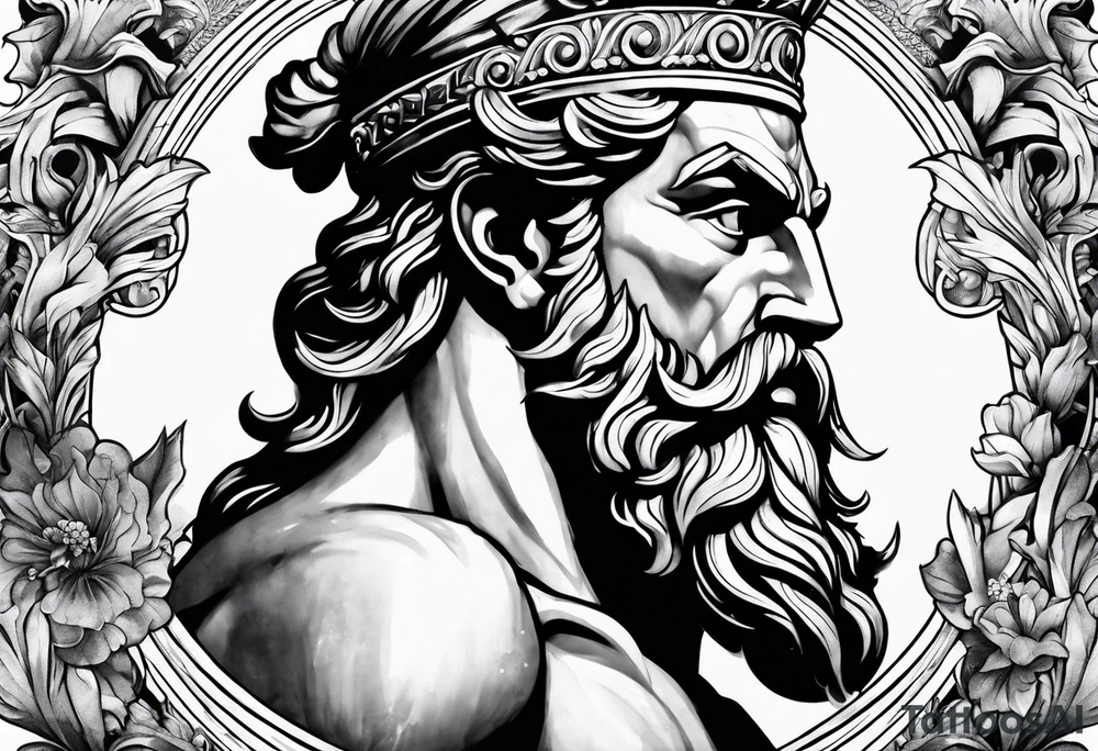 Olympian Hermes and Poseidon tattoo idea