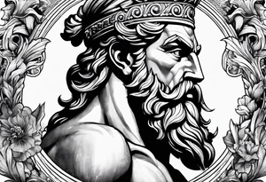 Olympian Hermes and Poseidon tattoo idea