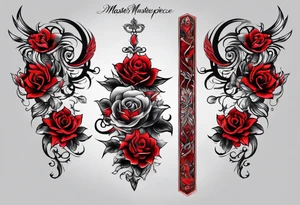 red full body tattoo on the back from top to bottom tattoo idea