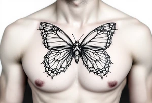A bow tie that resembles a butterfly tattoo idea