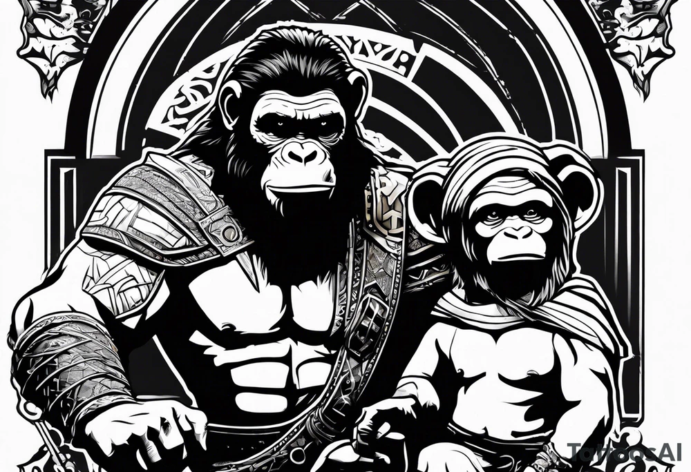 Caeser from planet of the apes tattoo idea