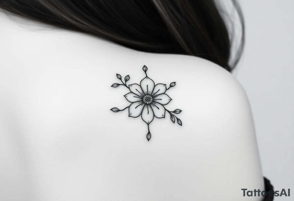 January December July birthday flower infinity flower tattoo idea