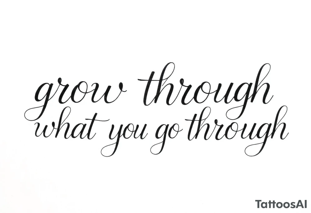 "grow through what you go through" tattoo idea