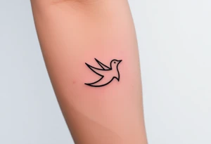 criar uma andorinha que represente a linguagem de programação swift para ios tattoo idea