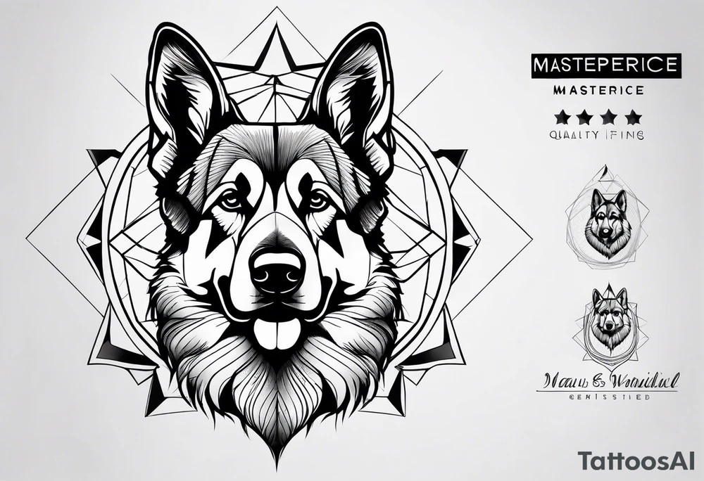 German shepherd ears tattoo idea
