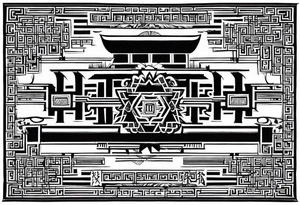 Lettering Bamboo, Aztec Japan tattoo idea