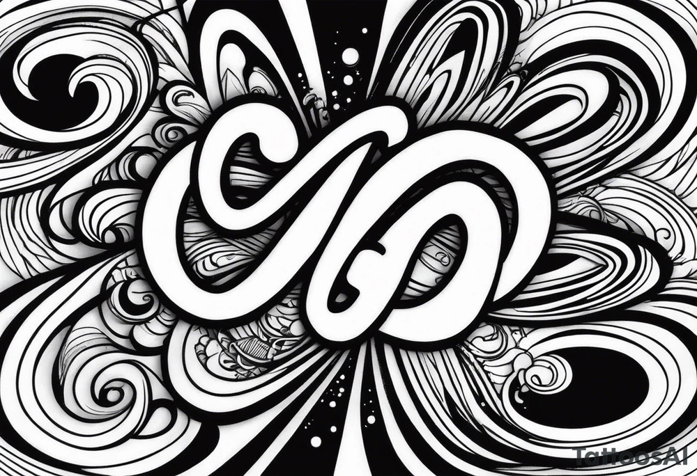 The words “Even If” and infinity symbol tattoo idea