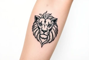 Fancy style "leo"  birth
 sign lion tattoo idea