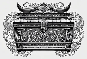 Make a viking chest tattoo use the triple horns tattoo idea