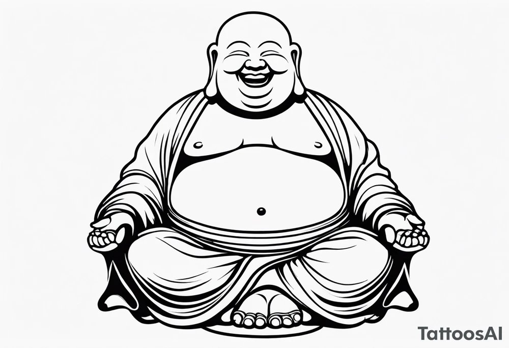 laughing Buddha tattoo idea