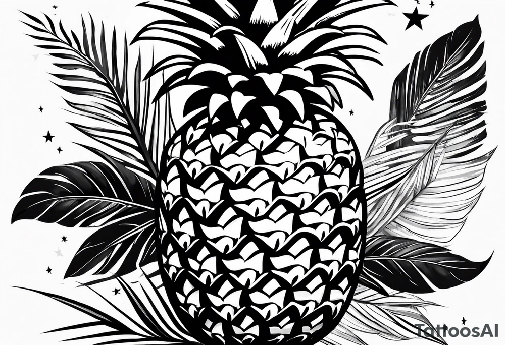 pineapple and swallow tattoo idea