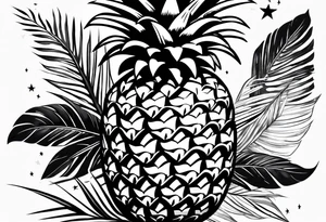 pineapple and swallow tattoo idea