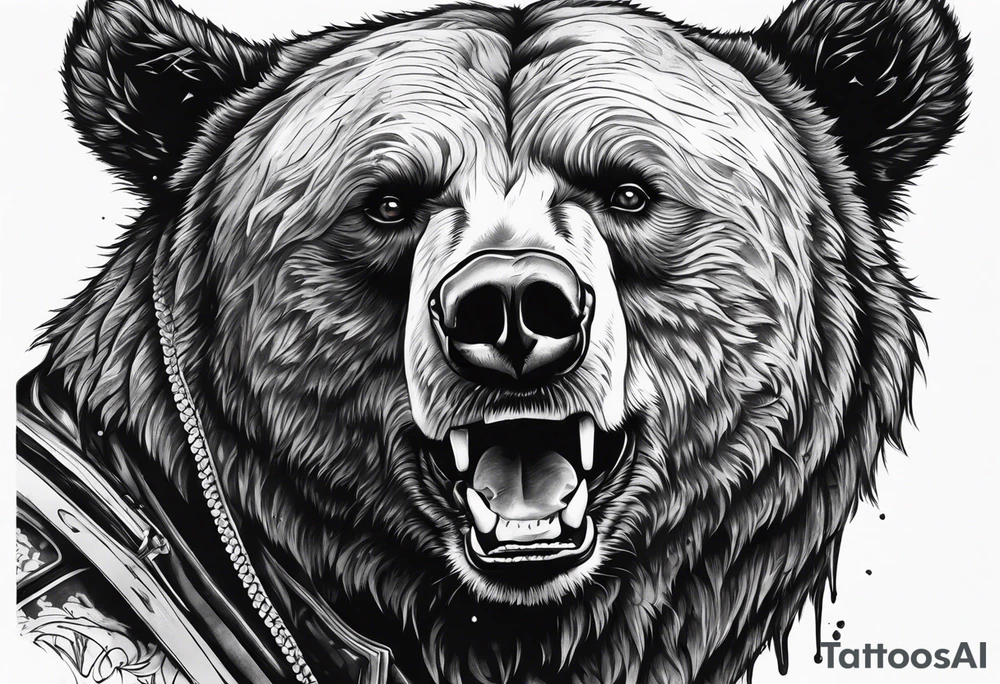 Bear zombie tattoo idea