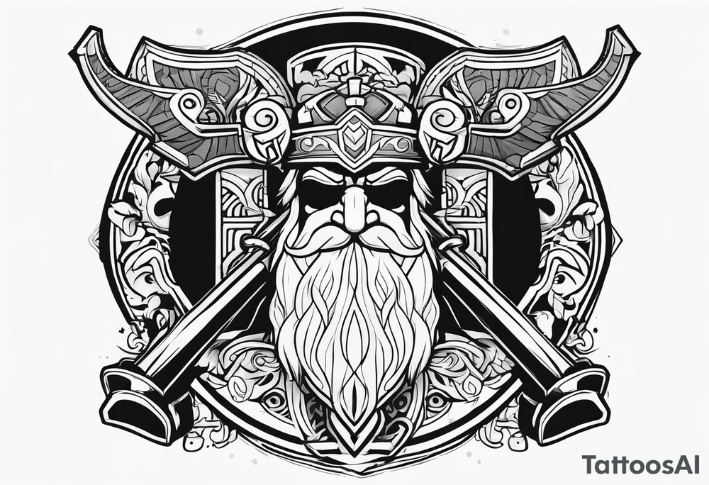 Odin hammer tattoo idea