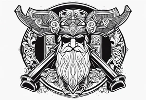 Odin hammer tattoo idea