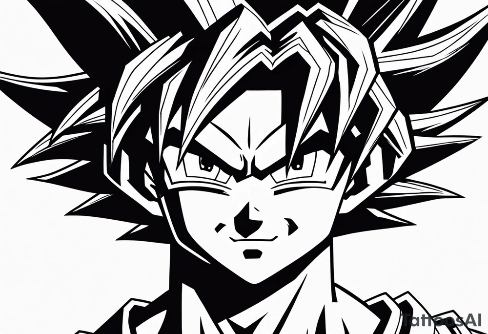 Goku face and hair but little tattoo idea