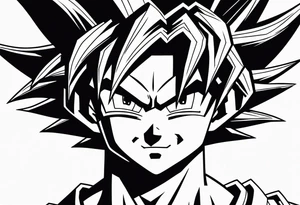 Goku face and hair but little tattoo idea